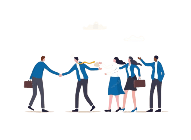 People collaborating and working together